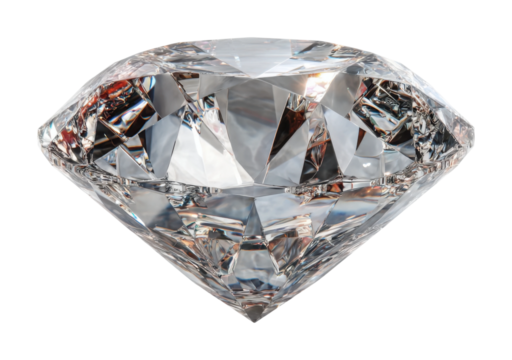 Glistening diamond display jewelry store product luxurious environment view isolated on transparent background