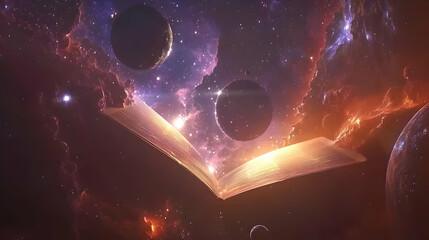 Cosmic Book In Open Galaxy