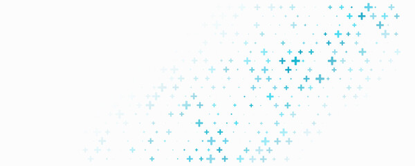 Abastract healthcare medical background. Mathematical random plus symbols pattern. Technology innovation in medicine.