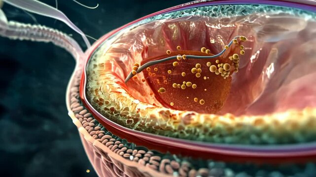 Anatomy of gallbladder walls - mucosa to serosa, with emphasis on bile features