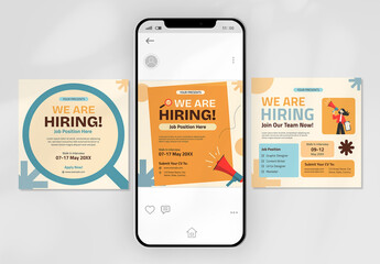 Modern and Clean We Are Hiring Social Media Post Design For Agencies