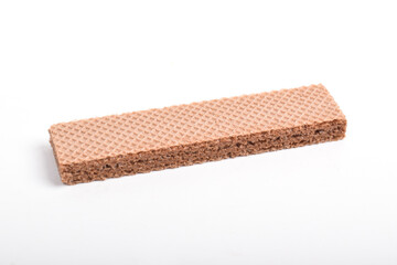 Wafers with chocolate isolated on white background