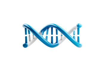A Detailed 3D Rendering of a DNA Double Helix Structure  isolated on transparent background , cutout	