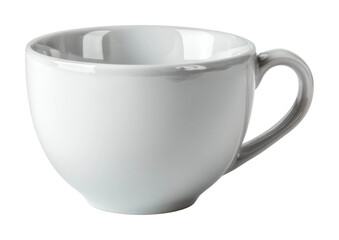 Elegant white coffee cup on table display modern kitchen product minimalist design isolated on transparent background