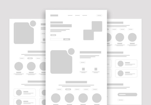 Modern Website Landing Page Wireframe UI Template