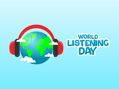 Vector graphic of World Listening Day for World Listening Day celebration. - Powered by Adobe