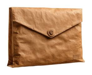 Stylish paper envelope for office use workspace product minimalist design isolated on transparent background