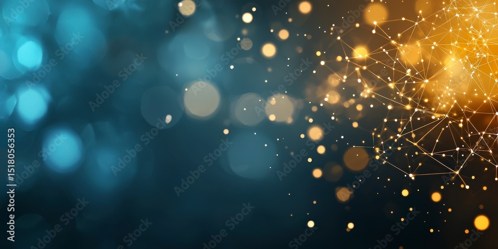 Poster digital abstract network: a vibrant and dynamic digital abstract image, showcasing a network of inte