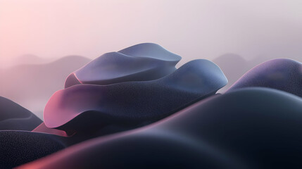 Abstract Geometric Landscape With Gradient Colors