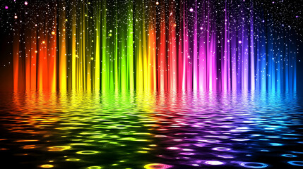 Rainbow Spectrum Glowing Abstract Background