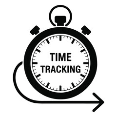 Fototapeta premium stop watch vector icon. time tracking watch icon. 