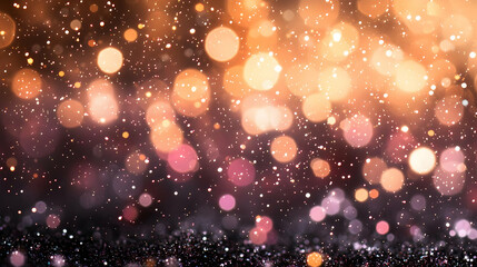 Abstract Bokeh Background With Glitter And Warm Colors