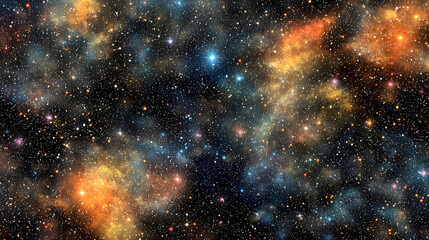 Colorful Nebulae And Stars In Deep Space