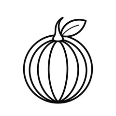 Gooseberry Fruit Outline Vector Icon Design Simple Minimalist Illustration on White Background for Graphic Design and Creative Projects