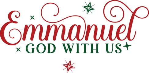 Emmanuel god with us christmas design file