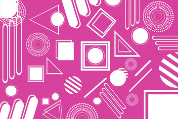 Digital design or digital art abstract illustration background and geometric texture with various elements for wallpaper, banner, presentation and template.