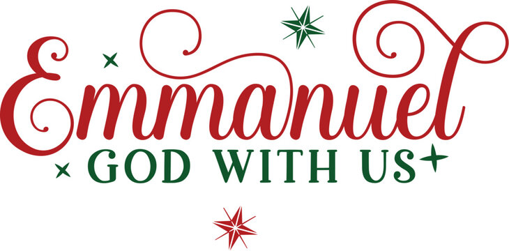 Emmanuel god with us christmas design file