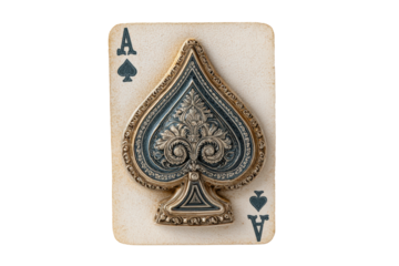 PNG Ornate ace of spades playing card with intricate design