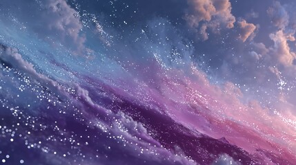 Fototapeta premium Fantasy Galaxy Sky with Colorful Clouds and Sparkling Stars