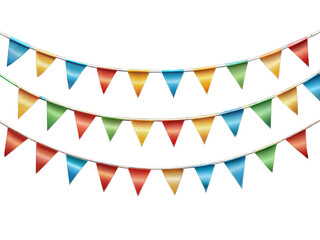 Bunting flag Isolated on a transparent background.