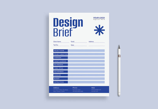 Modern Design Brief Layout