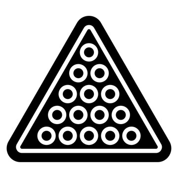 recommend clip art: billiards icon Flat outline fill black and white