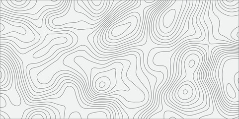 An abstract topographic map pattern featuring delicate, light gray contour lines flowing organically across a soft white or very light gray background. The lines create smooth,