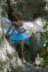little fairy girl in the forest. mystical.