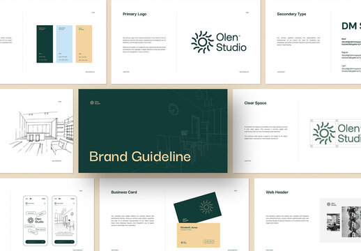 Minimal and Clean Interior Brand Guidelines Presentation Template