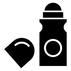 deodorant icon Flat outline fill black and white