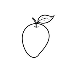mango outline on a white background