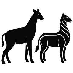 silhouette of a giraffe