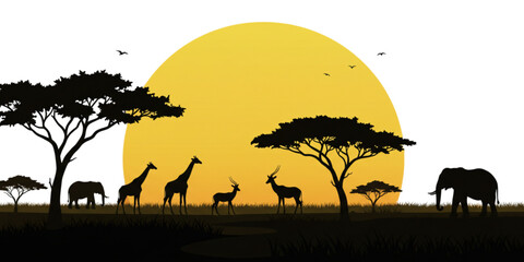 vector illustration of a jungle