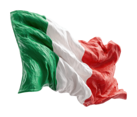 Celebrating italian heritage italy flag representation vibrant colors national pride isolated on transparent background