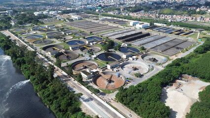 Aerial View of the Barueri Wastewater Treatment Plant – São Paulo, Brazil