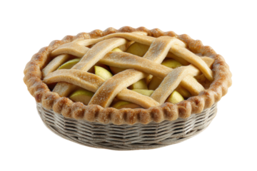 PNG Delicious homemade apple pie with lattice crust and fresh apples