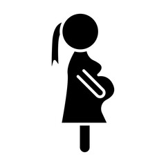 Obstetrician and Gynecologist icon Flat outline fill black and white