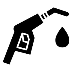 petrol icon Flat outline fill black and white