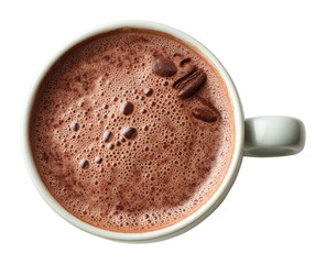 Warm chocolate drink preparation cozy kitchen beverage isolated on transparent background