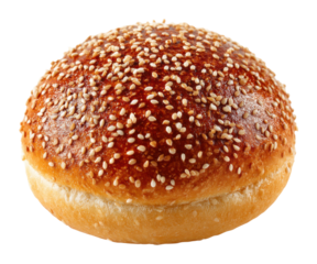 Baking fresh sesame seed buns artisan bakery food cozy kitchen isolated on transparent background