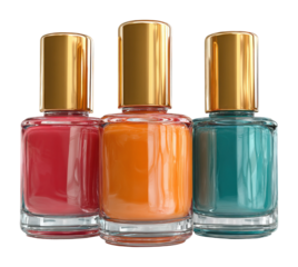 Nail polish application tutorial home video guide beauty creative techniques isolated on transparent background