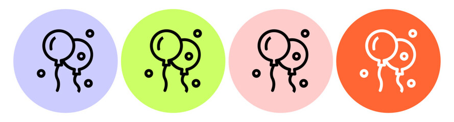 balloons colored icons.eps © Haseeb