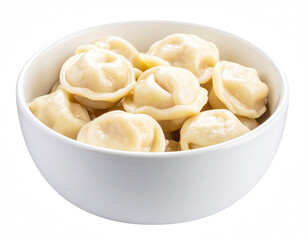 Isolated bowl of sweet dumplings on transparent background showcasing their soft texture and delicious appearance for culinary delights, Transparent background PNG