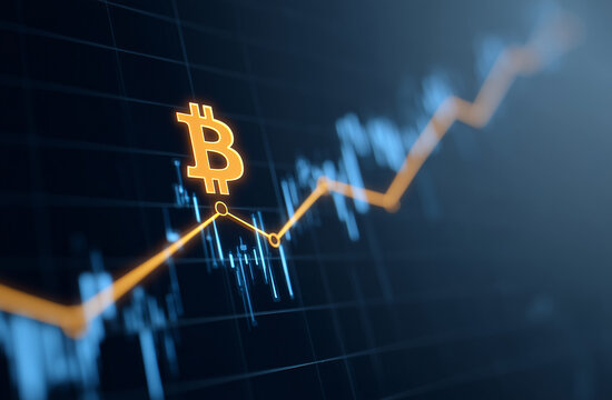 Clean digital dashboard with skyrocketing line graph, data growth and analytics concept