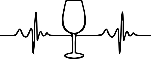 vector illustration of a glass