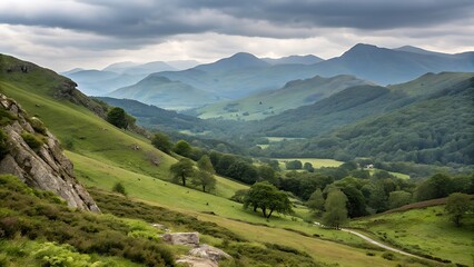 mountain landscape in summer