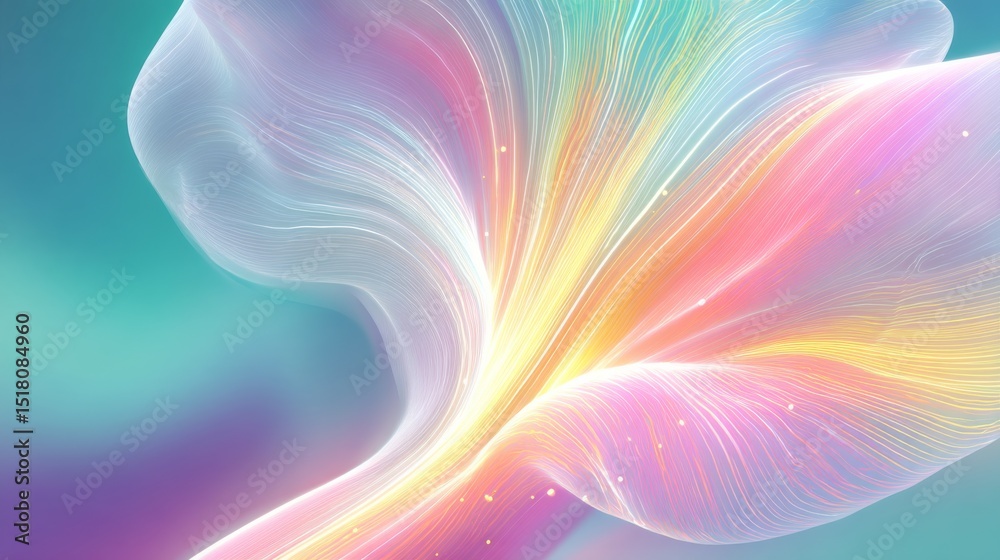 Poster Explore the Ethereal Beauty of a Psychedelic Art Montage With Vibrant Gradients and Abstract Lines Creating a Mesmerizing Visual Journey