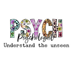 Obraz premium Psycologist Design with Flowers and Leopard Print - Understand the Unseen