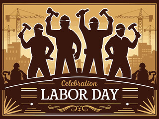 vector illustration poster celebrating Labour Day