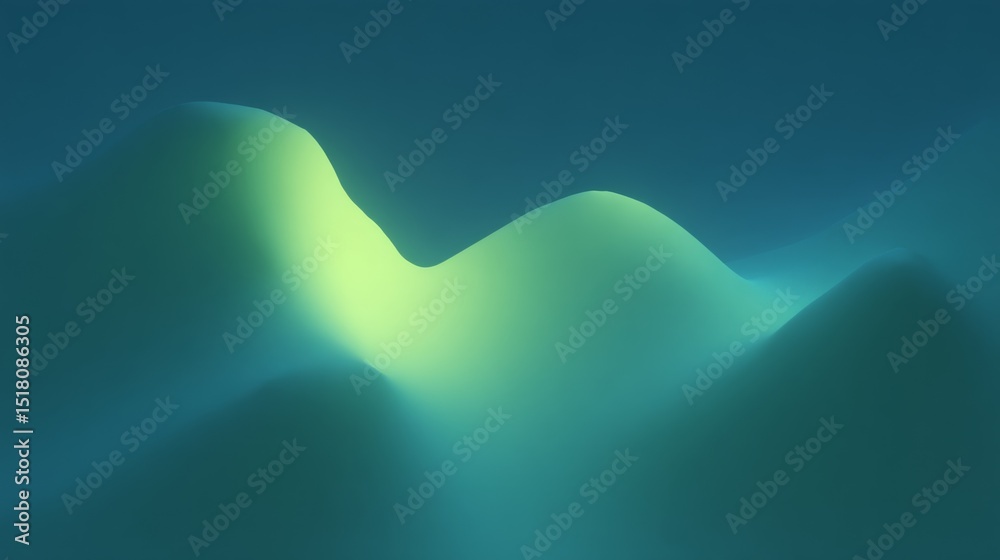 Poster Exploring the Depths of Dark Teal Hues With Soft Gradients and Fluid Abstract Patterns That Evoke a Sense of Tranquility and Creativity in Every Curve and Contour